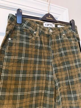 PTCL Olive & Dark Green Plaid Pants